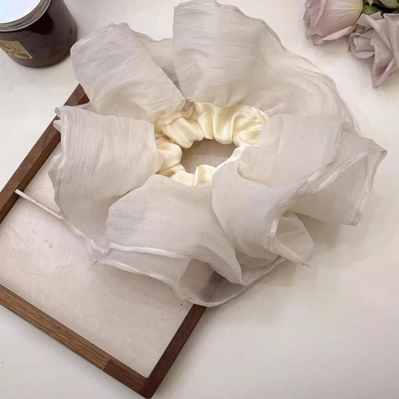 甜美清新蝴蝶结大肠发圈蕾丝花边新款马尾发绳少女头绳发饰批发|undefined