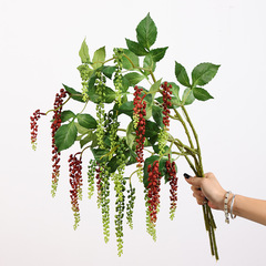シミュレーション植物ペンダント商陸果山大根果藤生け花配材花芸緑植壁掛けショーウインドー造景装飾