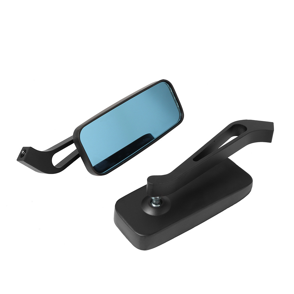 New Motorcycle Electric Vehicle Rearview Mirror, All-Aluminum Rectangular Harley Retro Modified Mirror