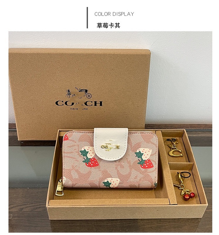 跨境迷你精致手拿包带钥匙扣樱桃挂件2025欧美钱包卡包handbags|undefined