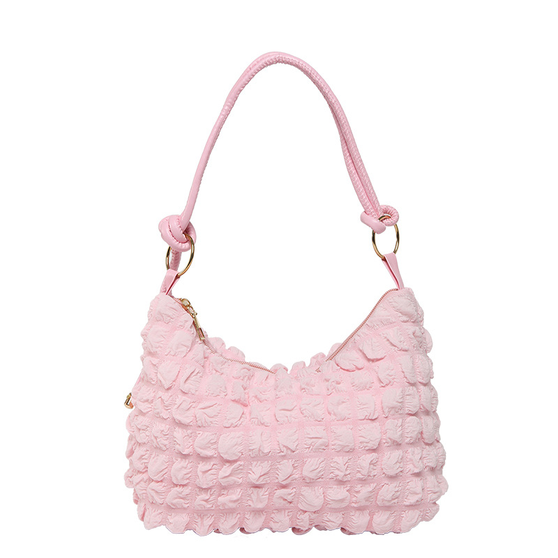 Bolso de moda simple y suave para mujeres, bolso de brazalete para mujeres, verano 2025, nuevo bolso de hombro universal.