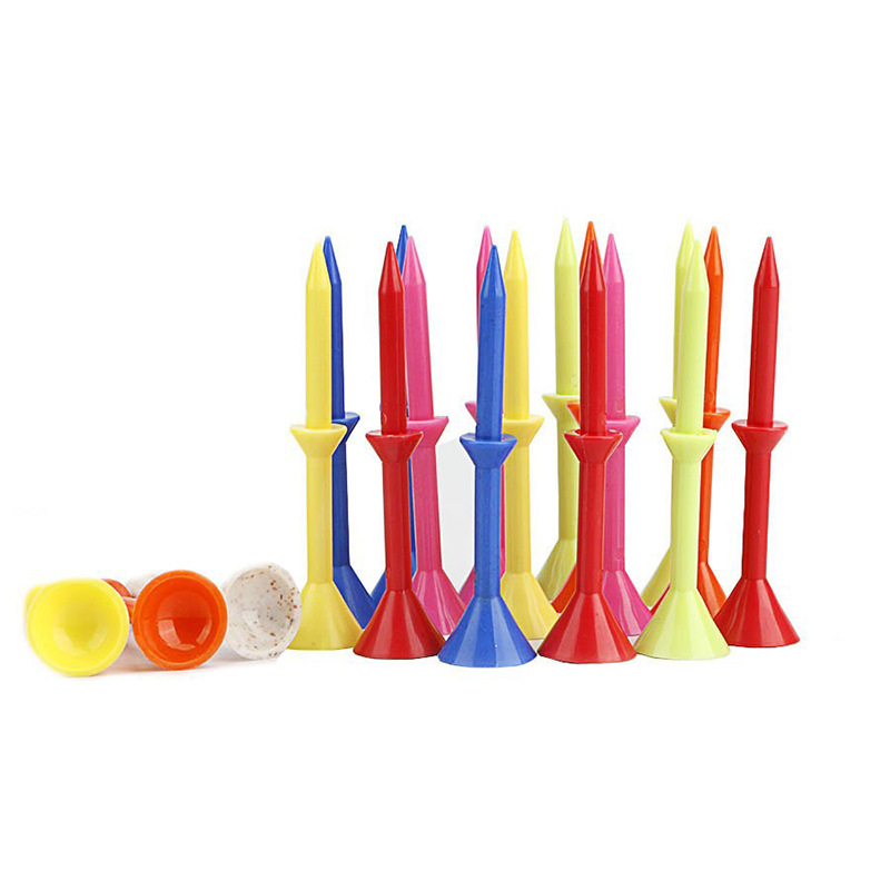 Nueva bola de golf nail tee copa de vino con soporte de la capa de plástico asiento de la bola de color mezclado entrega 83mm transfronteriza Venta caliente
