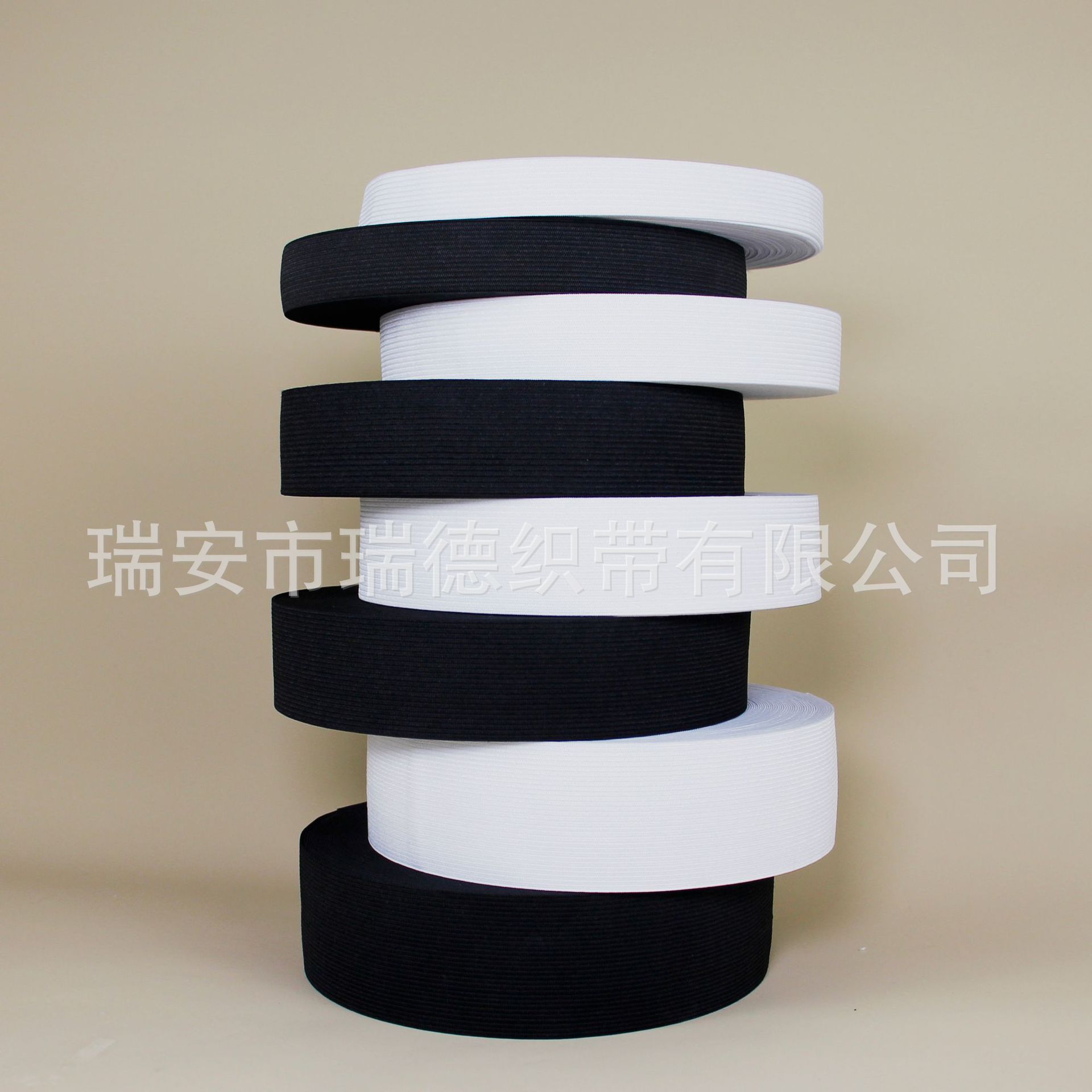 厂家批发 高弹中厚376钩编带松紧带宽平纹丈根牛筋服装乳胶钩编松