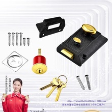 牛头锁老式房门锁牛头牌双保险卧室家用木门防盗门外装暗锁通用型