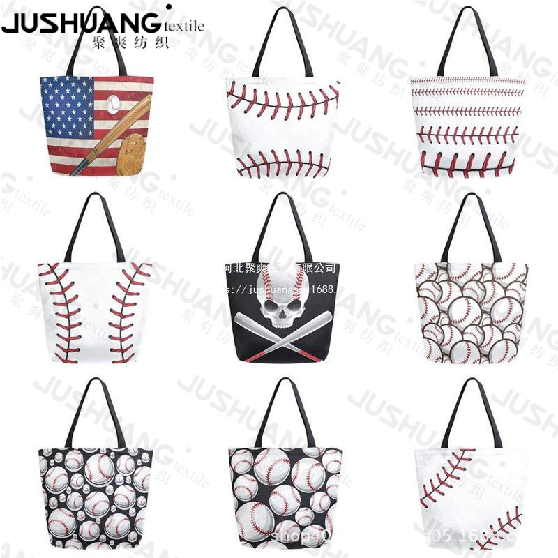 棒球 帆布包卡通原宿周边单肩包可爱女生时尚手提包袋斜挎包ins