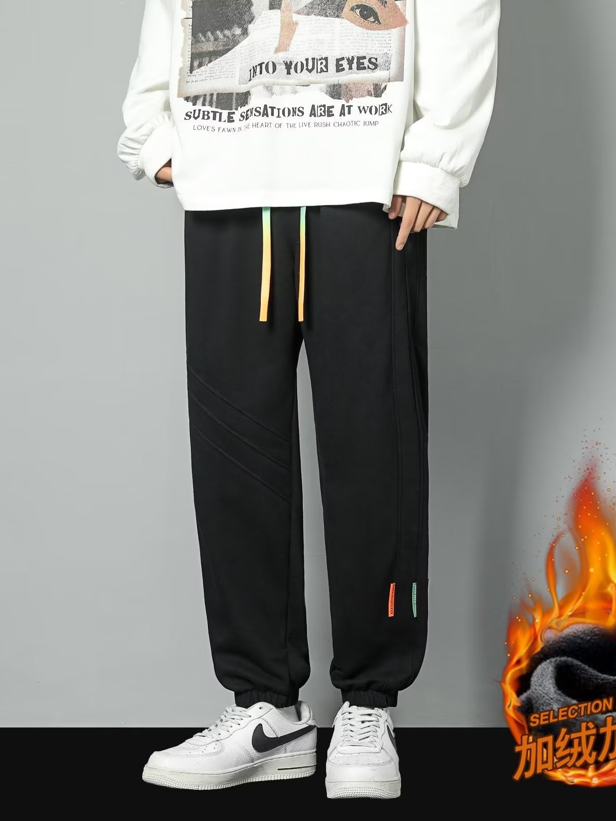 2024 primavera y otoño nuevos pantalones casuales para hombres de moda juvenil marca holgada pantalones deportivos de moda de moda