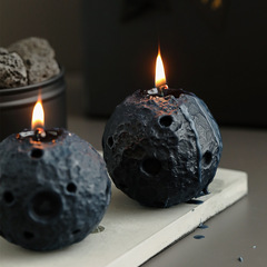 Moon scented candle wholesale Mid-Autumn Festival creative souvenir gift candle black shape scented candle
