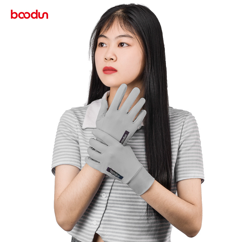 Outdoor-Sport, Sommer Eisseide Sonnenschutzhandschuhe, UV-beständig, rutschfest, faltbar, Touchscreen, atmungsaktiv und_voghion.com