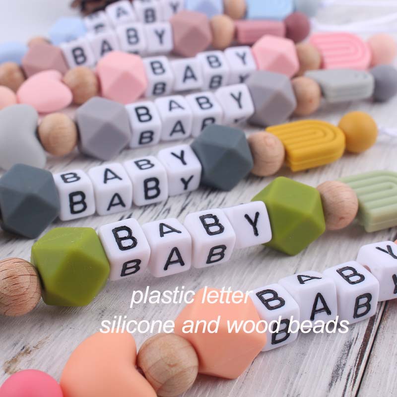 Nuevo bebé suministros de dibujos animados Arco Iris chupete clip calmante bebé Arco Iris silicona mordedura molar chupete cadena