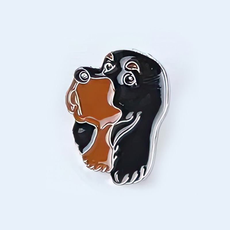 Zinc alloy Material Cute Pin Dog Zinc Alloy Enamel Plating Unisex Brooches