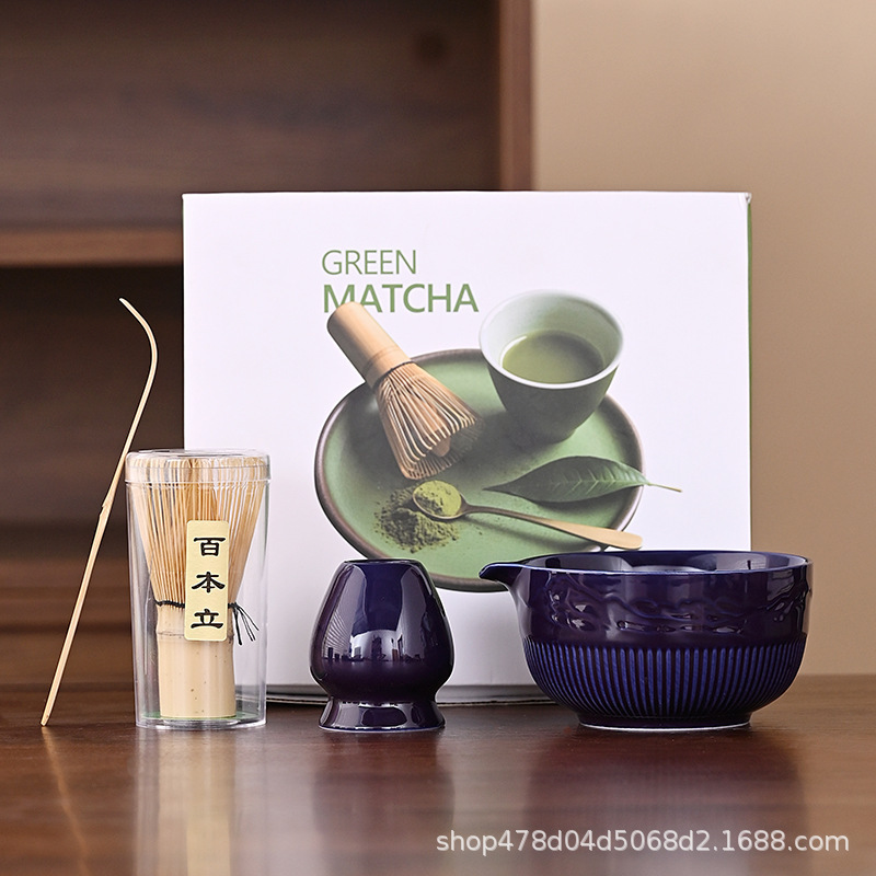 抹茶碗日式打抹茶用茶具套装茶筅竹子百本立点茶茶道跨境ins风|undefined