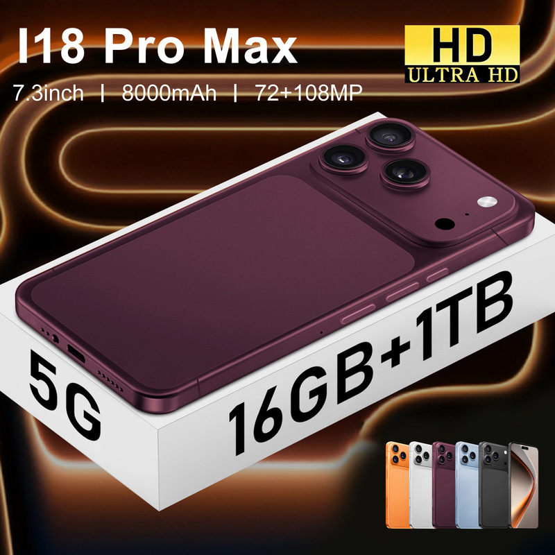 New i18 Pro Max 1:1 appearance cross-border mobile phone 3+16GB true 4G Android foreign trade smartphone manufacturer