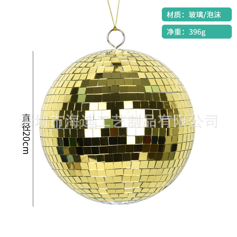 Espejo de vidrio de bar de boda ktvdisco discoteca iluminación de escenario bola láser oro plata bola reflectante roja