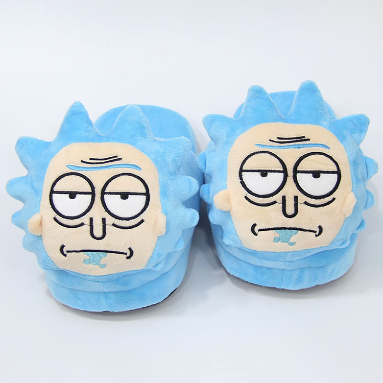 Anime und Morty Plüsch lustige Winter zu Hause Boden Mopp warme Schuhe Rick alter Mann Baumwolle Hausschuhe_voghion.com
