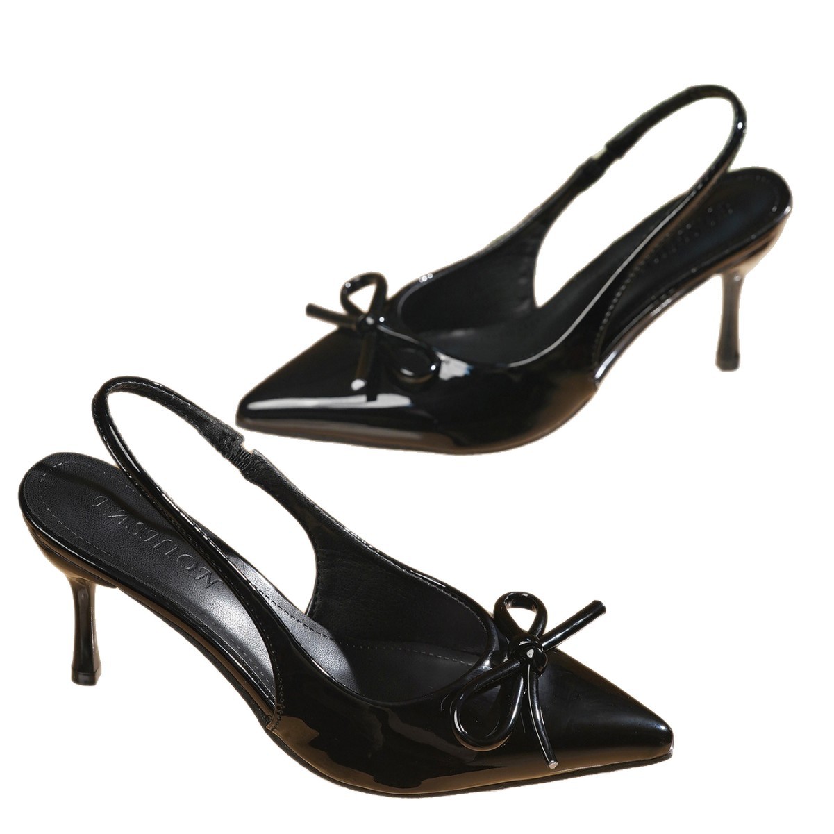 Sandalias Mules de Tacón Alto de Cuero Sintético (PU) con Punta Fina y Tacón Fino para Verano image 6