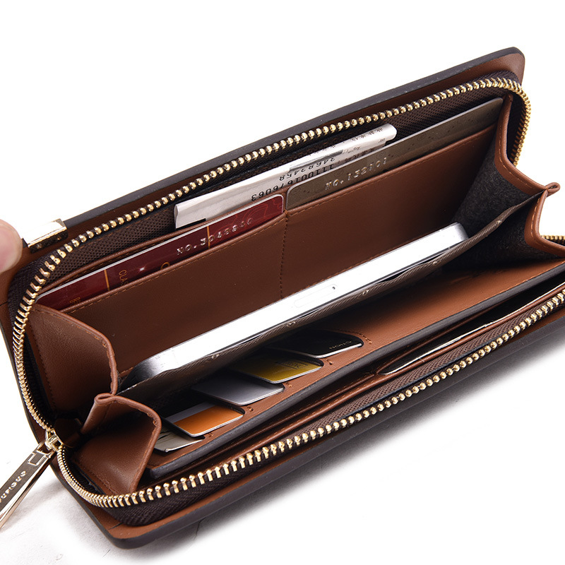 Men's wallet long zipper wallet wallet handbag men's clutch men's clutch_voghion.com