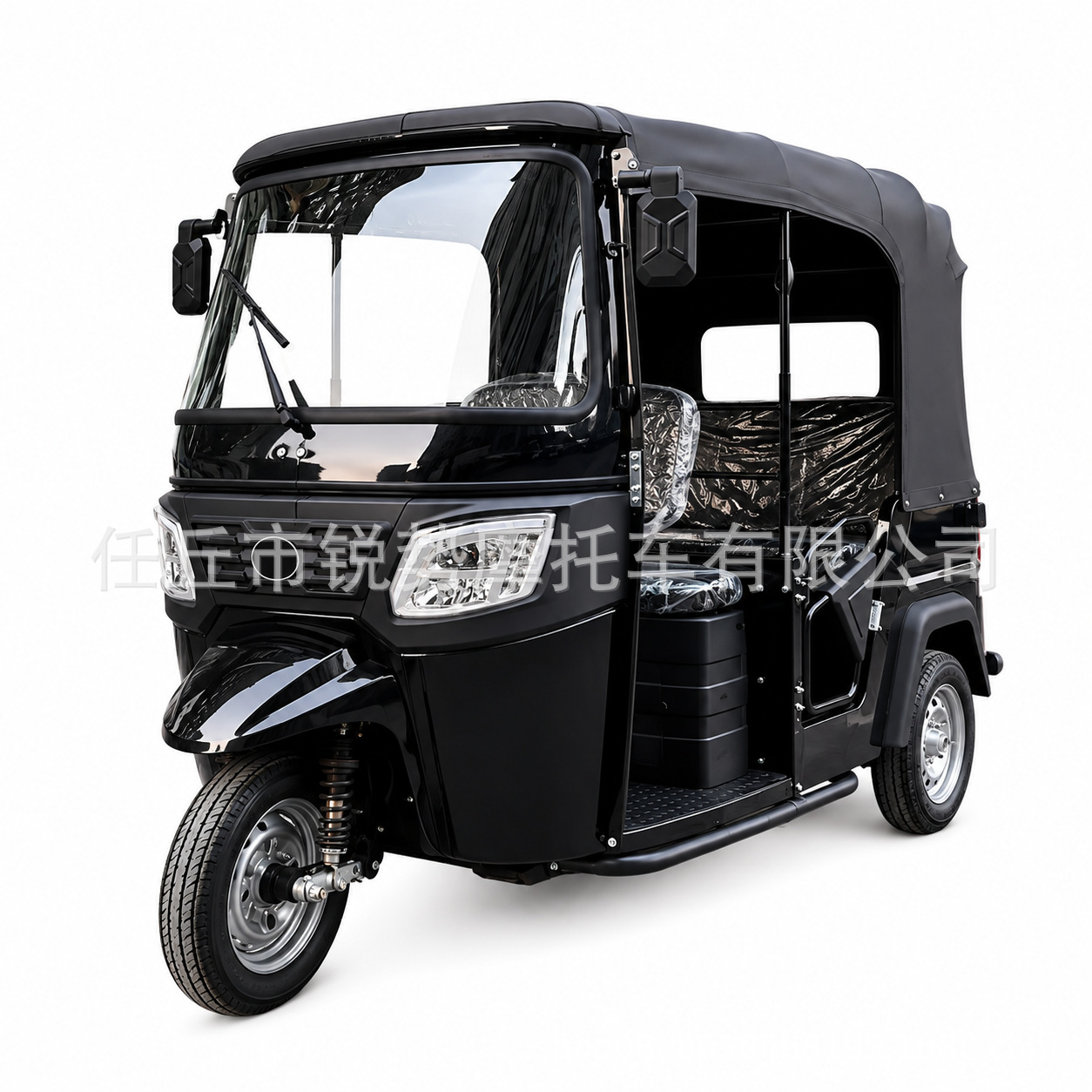 Fuel-powered three-wheeled motorcycle with canopy for passenger transport, Southeast Asian cross-border TUK-TUK passenger three-wheeled motorcycle