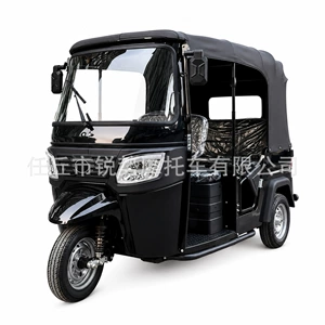 Fuel-powered three-wheeled motorcycle with canopy for passenger transport, Southeast Asian cross-border TUK-TUK passenger three-wheeled motorcycle