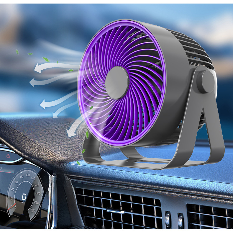 Directly Supplied from the Manufacturer, 12V/24V Car Circulation Fan, In-Car Cooling, Super Powerful Electric Fan, Specifically for Vans and Large Trucks