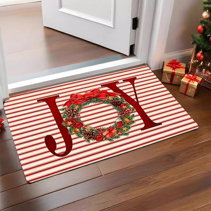 Navidad transfronteriza comercio exterior imitación almohadilla de cachemir lindo dibujos animados almohadilla de baño absorción de agua almohadilla de suelo antisucio