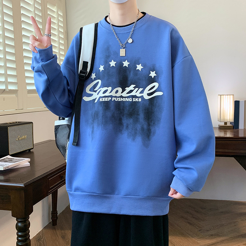 春秋の長袖の衛衣の12歳の男の子の中学生の13は服の15青少年の大きい子供の底のシャツにゆったりしています。|undefined