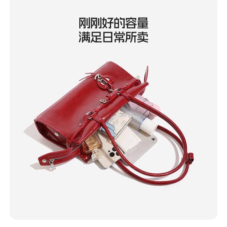 Genuine Leather Versatile Baguette Bag For Women 2026 New Arrival Luxury Niche Underarm Bag Commuter Handbag Shoulder Bag - Thumbnail 4