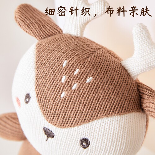 New All-Cotton Wool Knit Teddy Bear Baby Soothing Toy Baby Chewable Teddy Bear Plush Toy Customizable