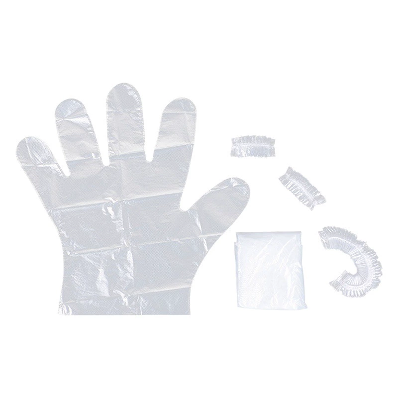 Одноразовое окрашивание волос набор из четырех предметов инструменты костюм домашнее лечение волос шаль шапочка для душа наушники перчатки Парикмахерская Ткань