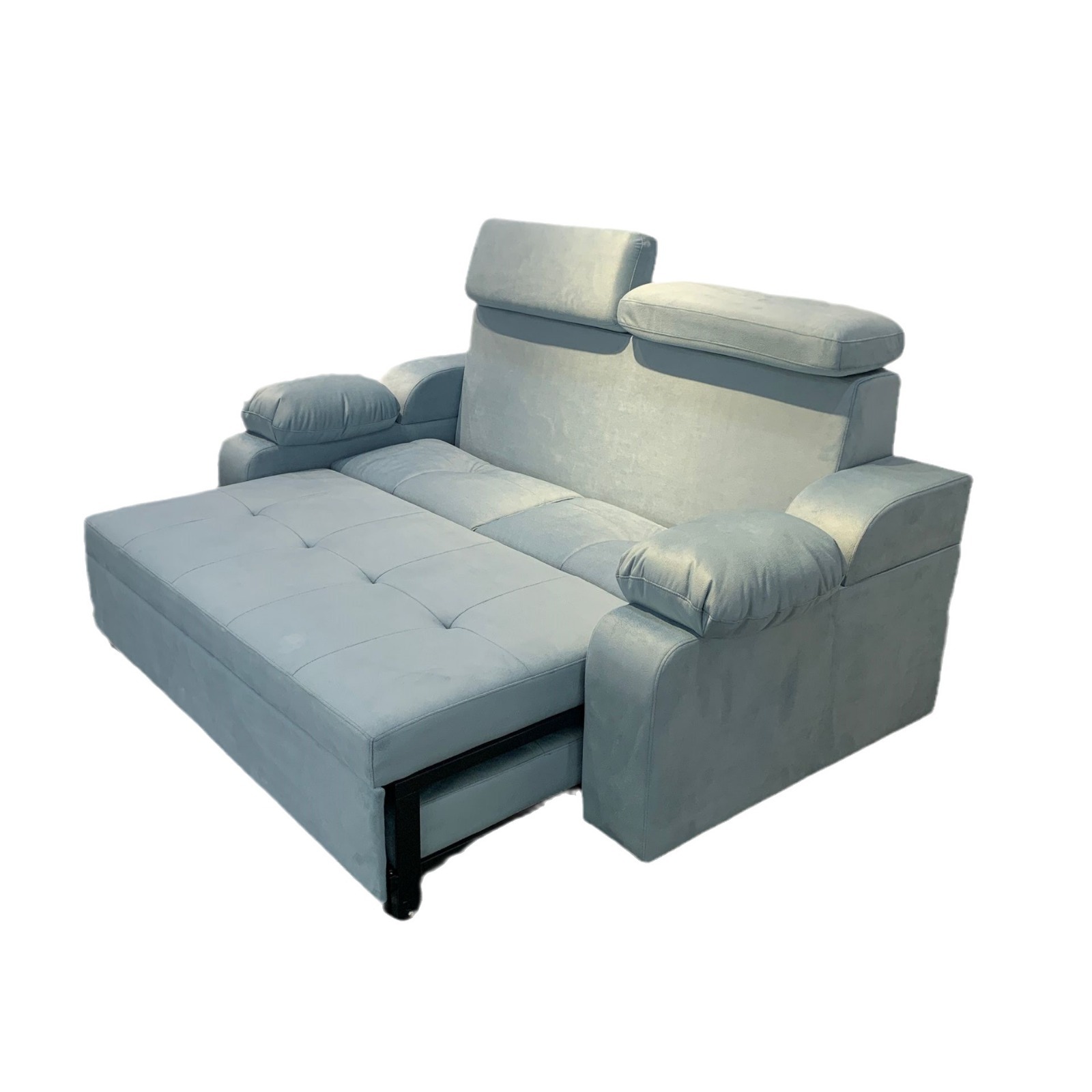 Moderno sofá cama simple plegable multifuncional pequeño sofá de cuero de 1.6m 1.9m 2.2m sofá cama