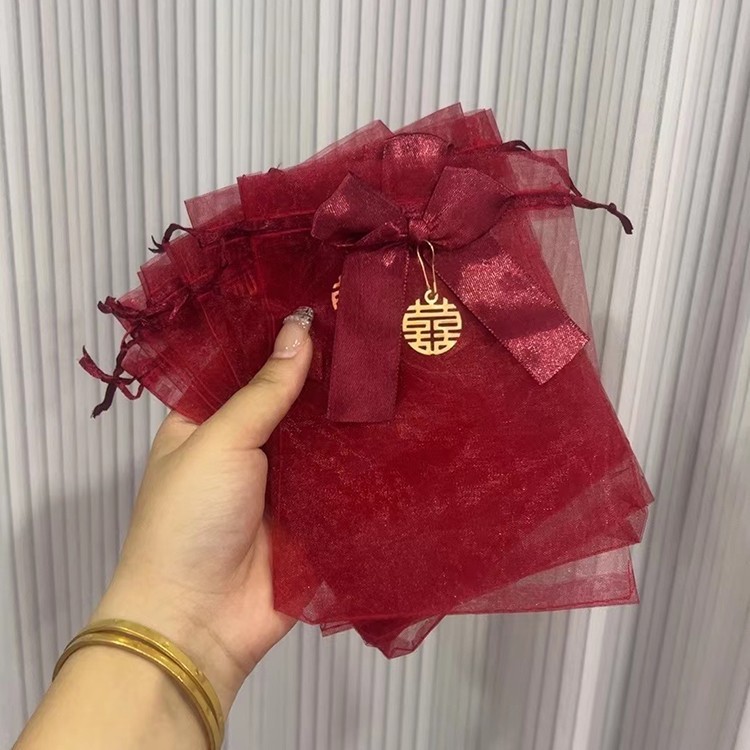现货直发喜糖袋子结婚专用纱袋婚礼装糖袋子网纱瓜子花生支持代发|undefined