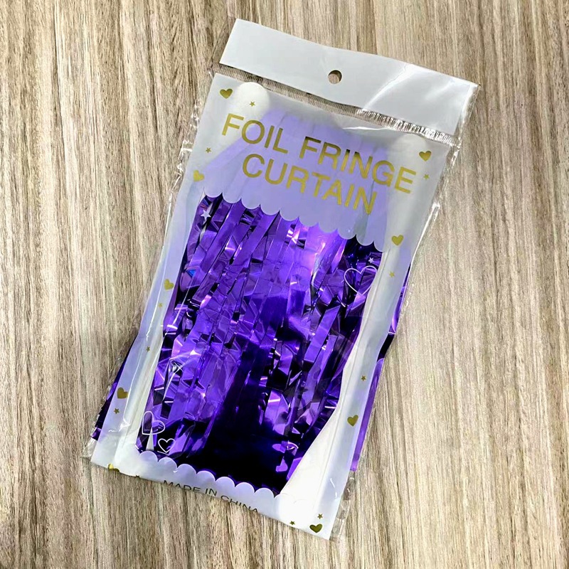 Cortina de lluvia, accesorios de decoración de cumpleaños, borlas, flores de dibujo, fondo de fiesta de boda, cortina de puerta de seda de lluvia de color 1*2m