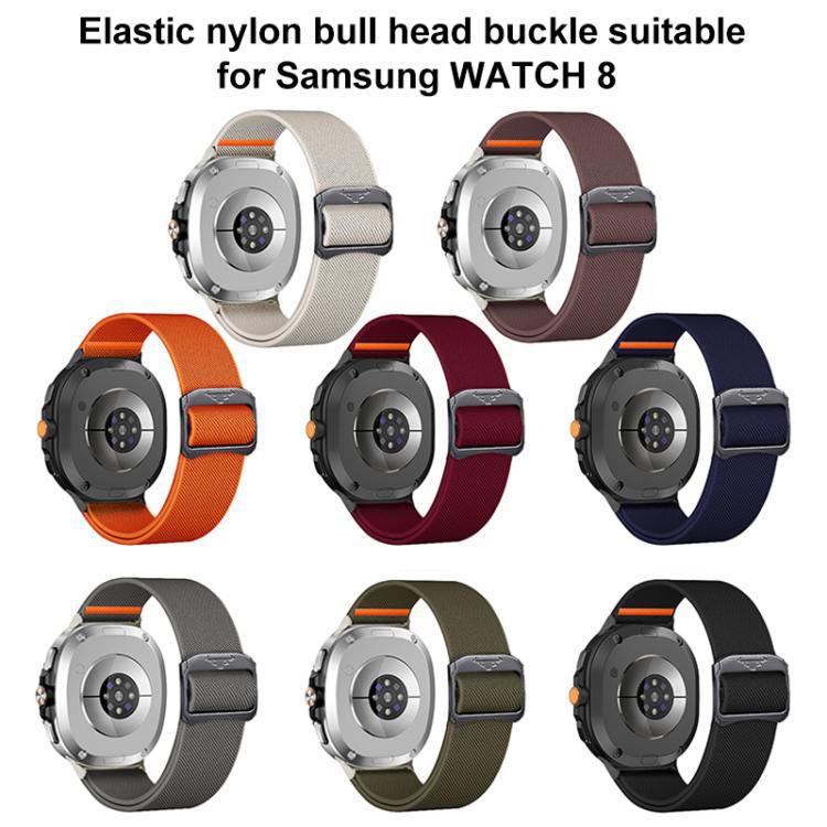 Para Samsung Galaxy Watch8 Stretch Nylon Correa de reloj deportiva de negocios correa de reloj de buey
