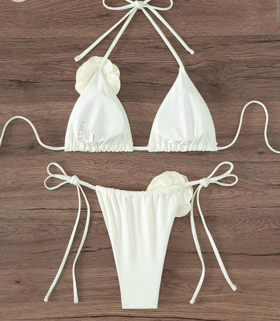 140g Weight Sexy Feel Of Sensation Mid Waist Panties Waist Bikini Panties Style Bralette Bra Category Nylon, Spandex Fabric Type 2 Pieces Set Quantity Swimming Pool Occasion Solid Color Pattern Women's Gender Women's Solid Color 2 Pieces Set Bikinis Swimwear 6