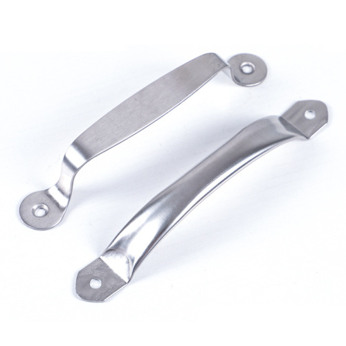 Stainless steel tube-shaped round head pull handle simple surface-mounted cutting board chopping block steamer door and window hollow round tube bow-shaped small handle