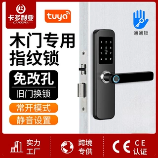 质享家-新功能-跨境专供-木门指纹锁涂鸦通通APP指纹密码锁智能锁