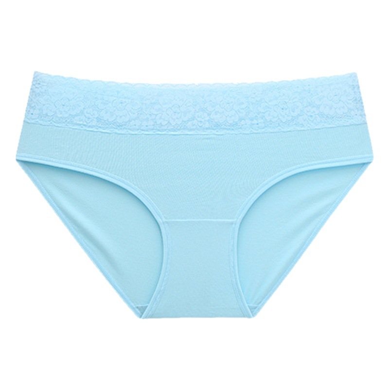 European and American high waist lace underwear women's large size breathable soft sexy cotton Women's boxer underwear foreign trade Wholesale