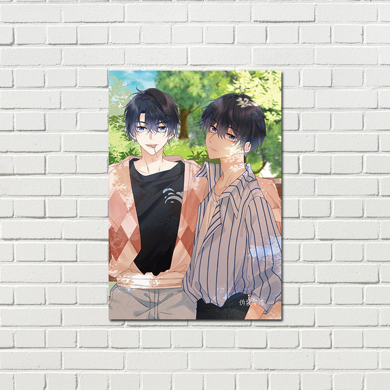 Fake Cheat Sheet Poster, 1 set of 8 high-definition copperplate paper sheets, anime-themed dormitory wall stickers, decorative painting for background walls