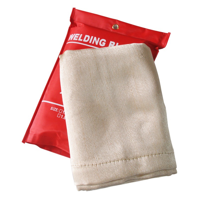 Manta de soldadura 0,6mm tela de fibra de vidrio HT620 manta ignífuga de oro certificación FM soldadura manta protectora ventas directas de la fábrica