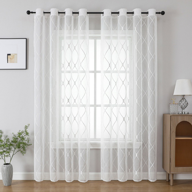 Transfronterizo Amazon bordado tela de rejilla de diamante / dormitorio / sala de estar / hotel / AliExpress / TEMU / un agente de venta