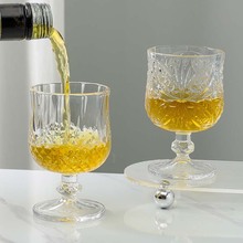 钻石浮雕玻璃杯晶质矮脚威士忌杯迷你果酒饮料杯欧式烈酒杯洋酒杯