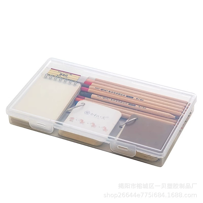 Table rectangular small storage box, transparent lipstick