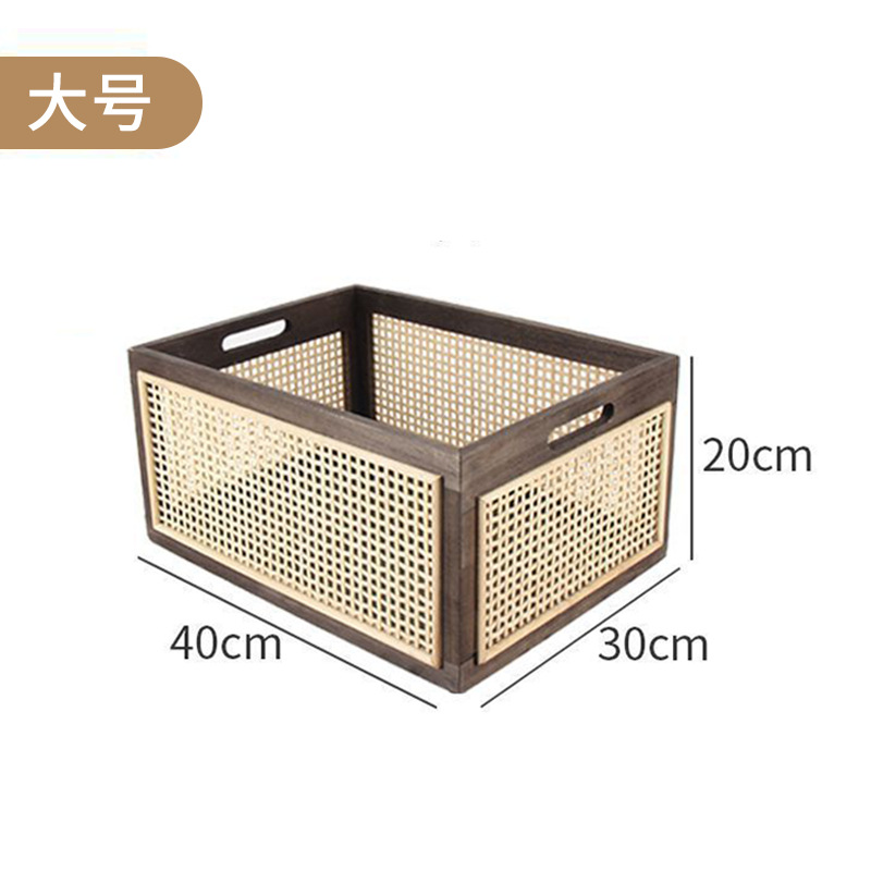 Canasta de escritorio de nuez transfronteriza sala de estar caja de almacenamiento de libros cajón de madera sólida oficina caja de madera