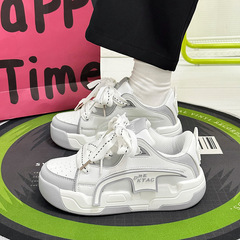 港風厚底增高棉鞋女ins潮學院風國潮設計感百搭運動休閒鞋