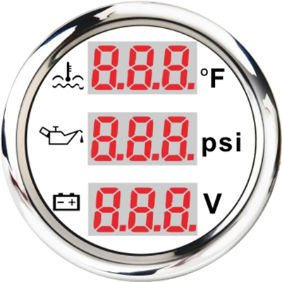 automobile instrument – Engine Coolant Temperature Gauge - cx6188-psi-white-plate