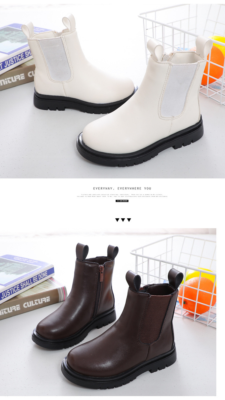 Kinderstiefel Aus Leder Für Den Herbst Und Winter Mit Weicher Sohle_voghion.com