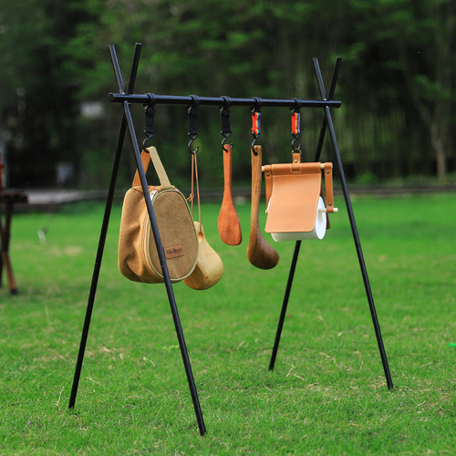Outdoor camping portable storage rack 4-leg drying rack foldable aluminum alloy hanger self-driving travel clothes drying rack
