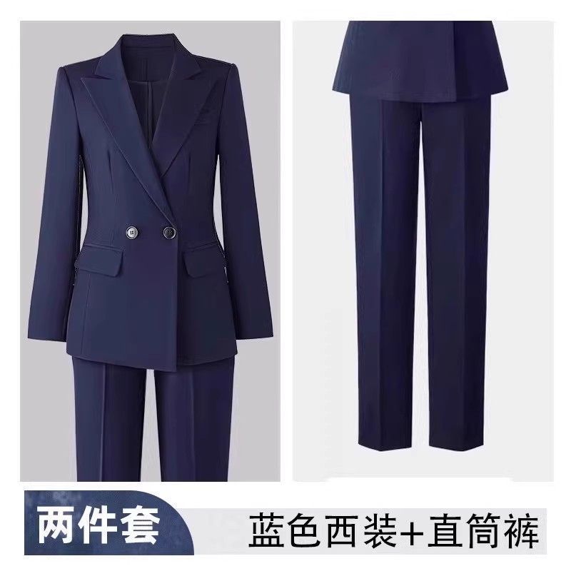 西装套装女职业正装大学生公考面试工作服气质高级感黑色西服外套|undefined