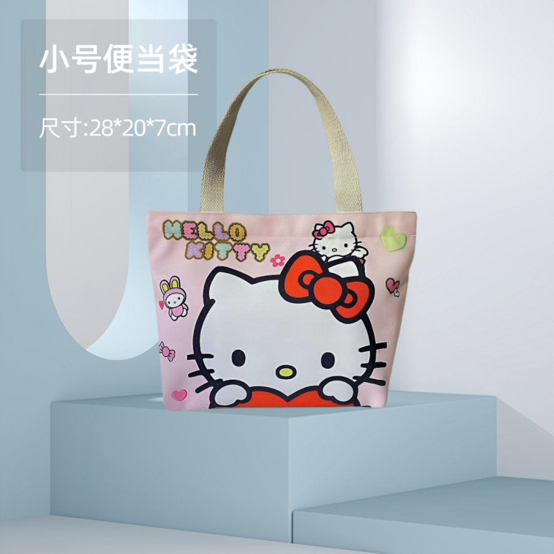 Bolsa de almuerzo pequeña, bolsa de lona, bolso de mano con dibujos animados de anime, bolsa de almacenamiento, bolso pequeño, regalo