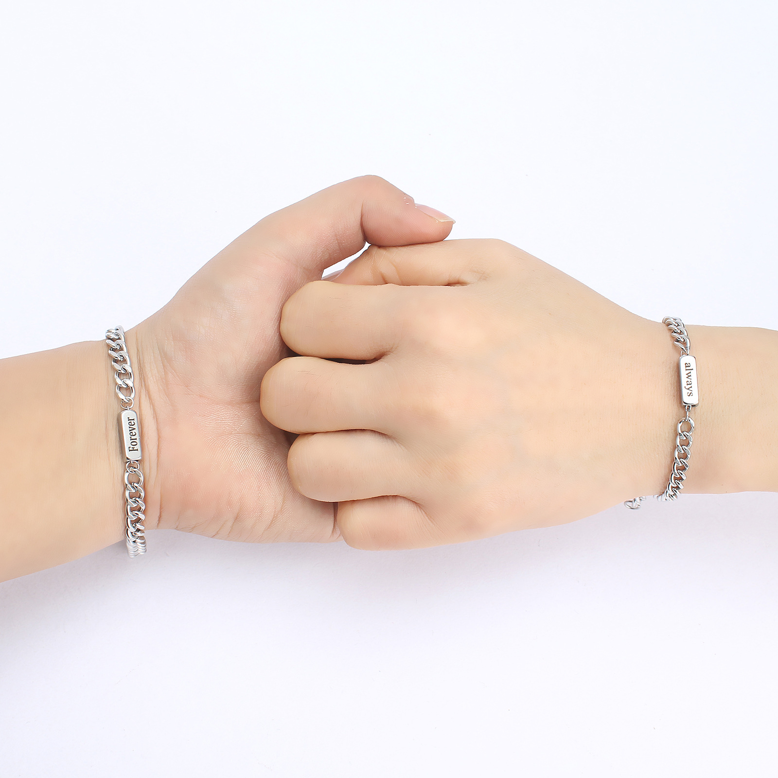 Letter Casual Simple Style 304 Stainless Steel Bracelets In Bulk display picture 21