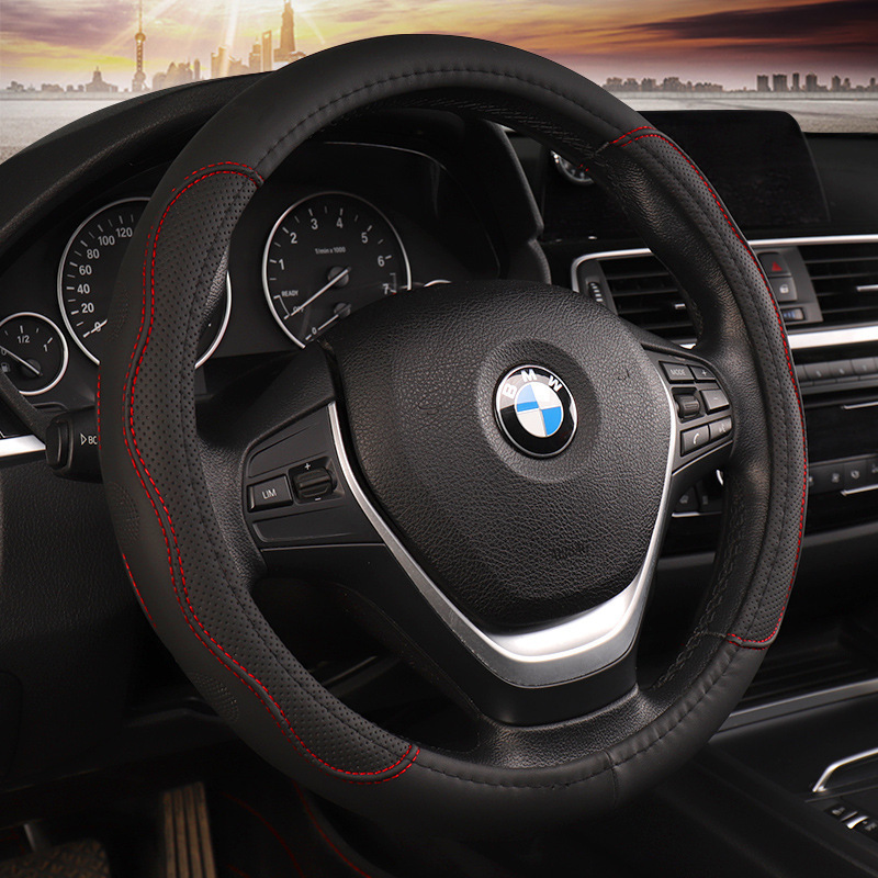 汽车把套新款四季通用夏季皮革方向盘套时尚压花防滑吸汗厂家批发